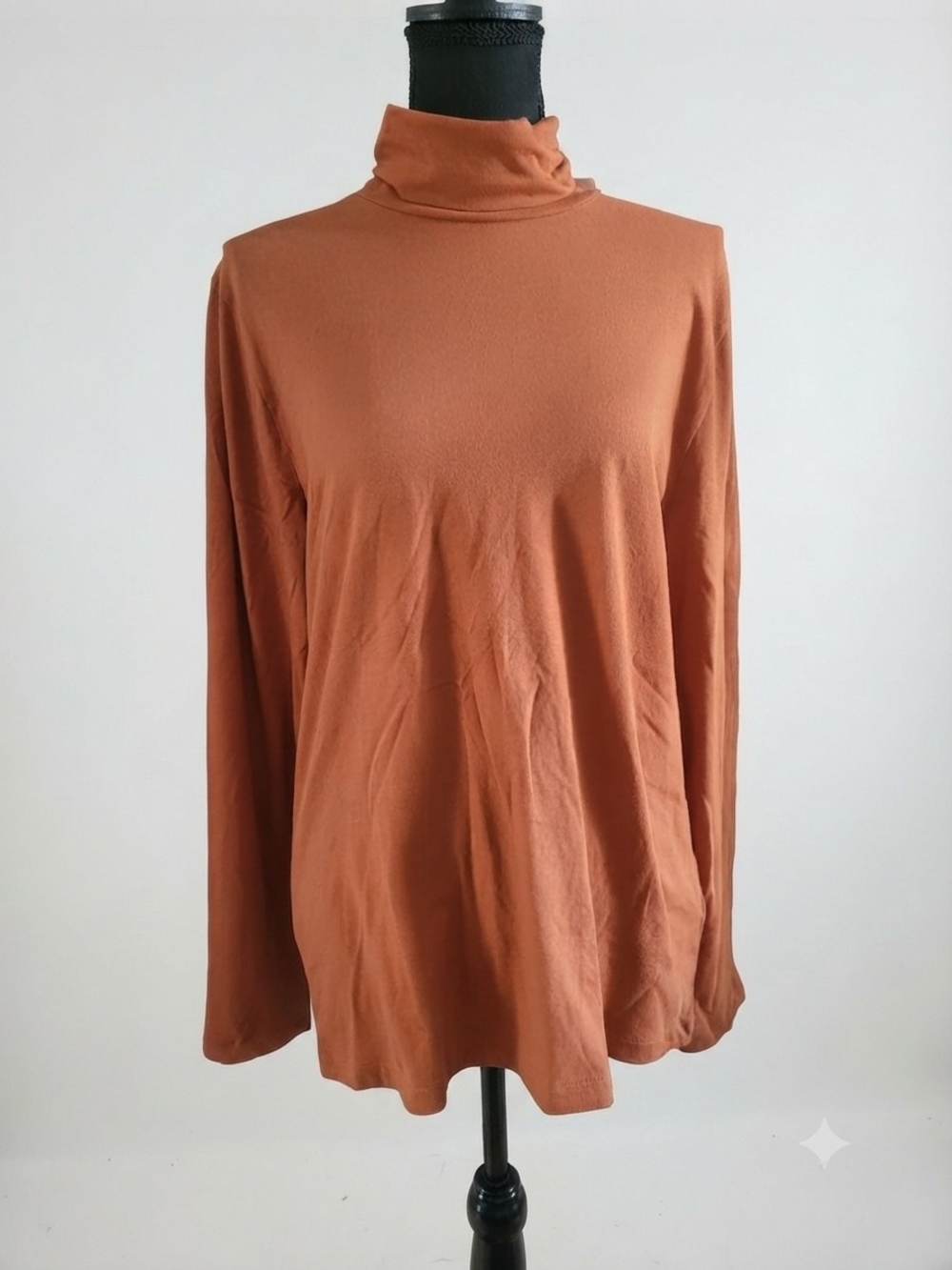 J. Crew Long-Sleeve Turtleneck Sweater in Burnt Orange